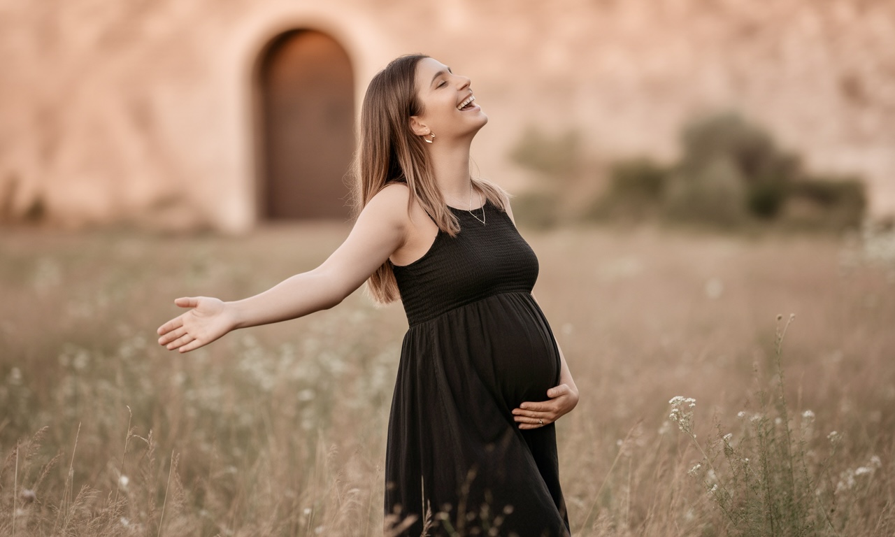 Femme enceinte paisible dans la nature – Yinora