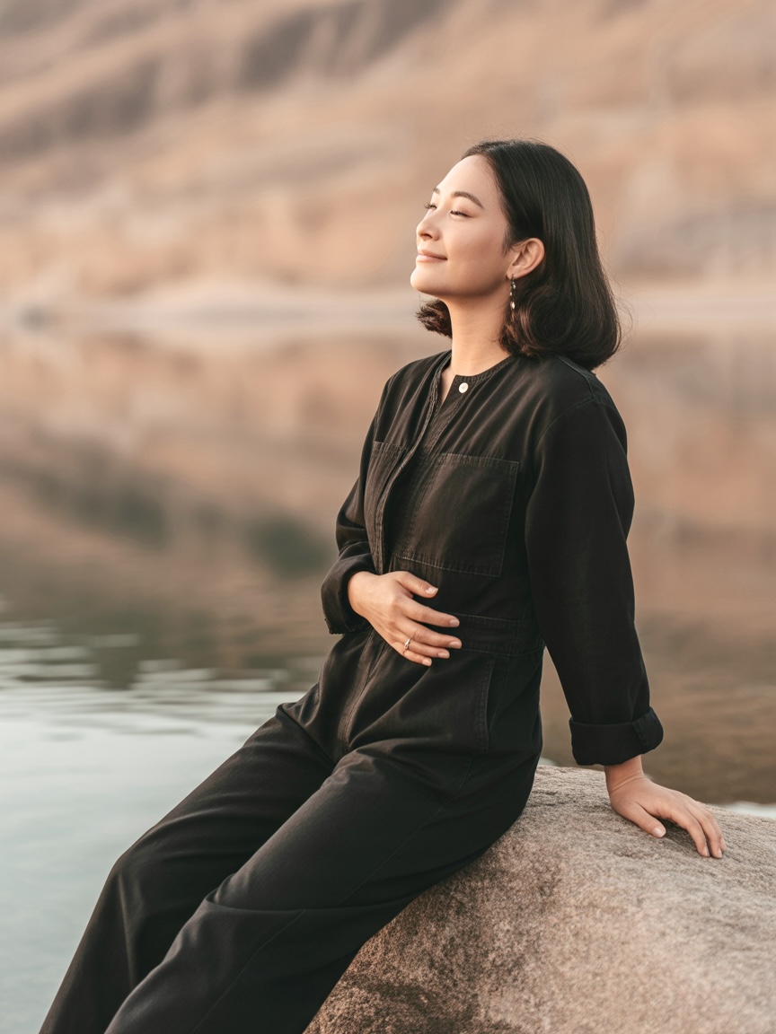 Femme sereine en nature – Yinora